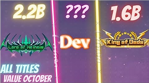 All Titles Value (October) in Skyblock Blockman Go