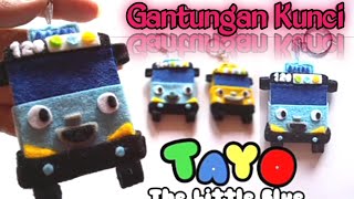 Gantungan Kunci dari kain flanel Tayo| DIY Keychain