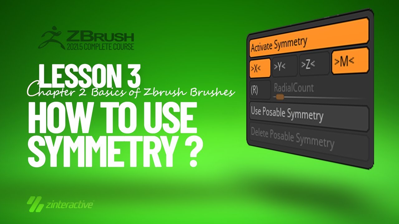 Activate symmetry in zbrush shortkey