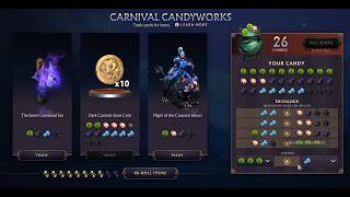 Dark Carnival Dota 2 Event 2026 ( Candy Works ) ( Reroll and I Got 10 coins free ) screenshot 3