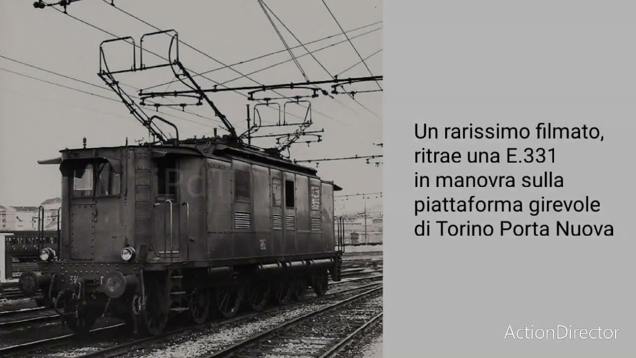 Una E.331 in manovra sulla piattaforma girevole