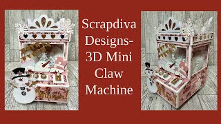 Scrapdiva Designs-3D Mini Claw Machine.