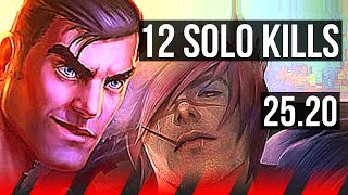 JAYCE vs SETT (TOP) | 20/1/6, 12 solo kills, Legendary, 50k DMG | EUW Master | 25.20