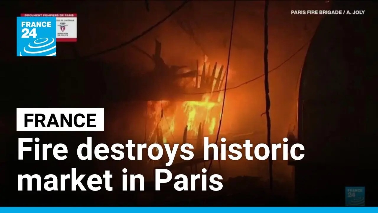 France: Fire destroys historic covered food market in Paris • FRANCE 24 English