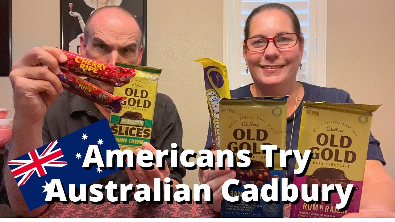 Americans Try Australian Cadbury Chocolate - Cherry Ripe, Old Gold, Perky Nana