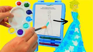 Pintamos un vestido para Elsa de Frozen