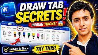 MS Word draw tab in Hindi | Step by step guide full Tutorial | Draw tab in MS Word | Lecture no 12
