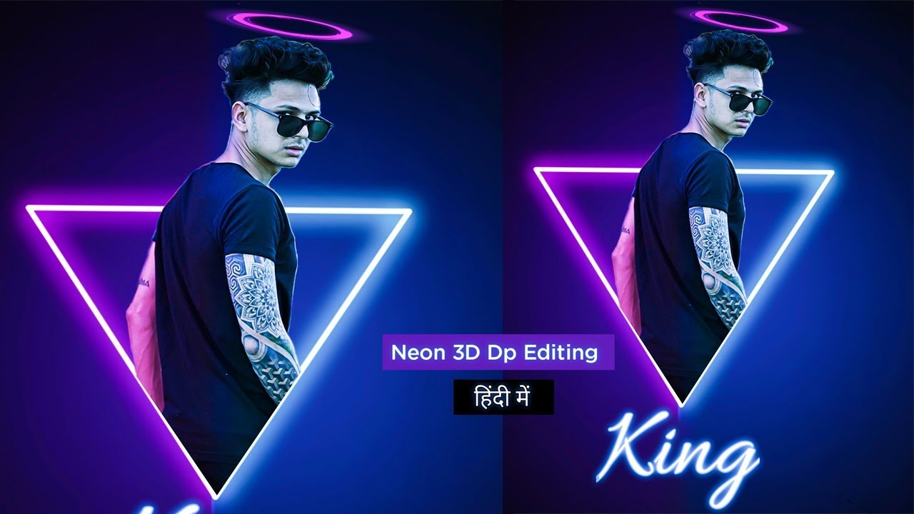 Neon 3D Dp Photo Editing || Picsart 3D Portrait Dp Effect Editing ...