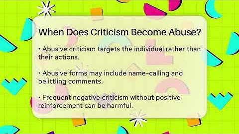 When Does Criticism Become Abuse? - The Personal Growth Path
