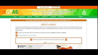 haryana  Egrass stdan  paper  U0026 how  To pay The challan In E Grass haryana