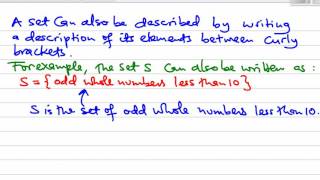 Set language and set notation (part 1)