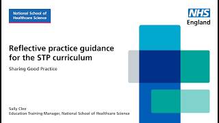 Reflective practice guidance for the STP curriculum