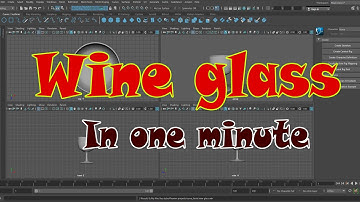 how to use curve tools in autodesk Maya + create wine glass in one minute
