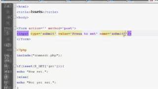 PHP Tutorial 10 - Issets