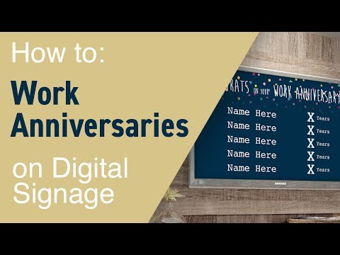 How to display Work Anniversaries on any TV or display