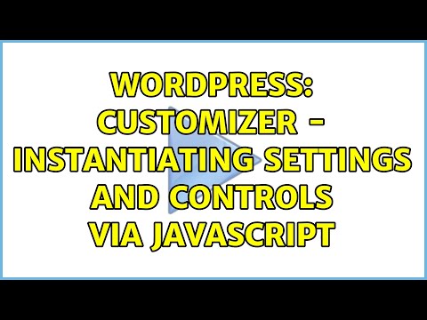 Wordpress: Customizer -