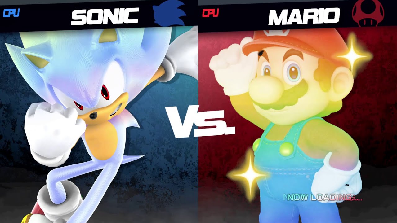 Hyper Sonic vs Starman Mario: Super Smash Bros Ultimate Mods (Flashing Colors & Earbud Warning)