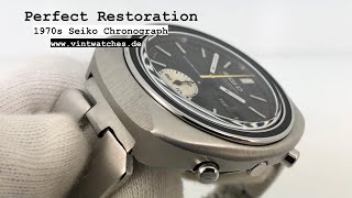 Restoration of a 1970s Seiko Chronograph Watch  Zaratsu Polishing, Lapping and Laser Welding.