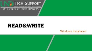 Read&Write: Windows Installation