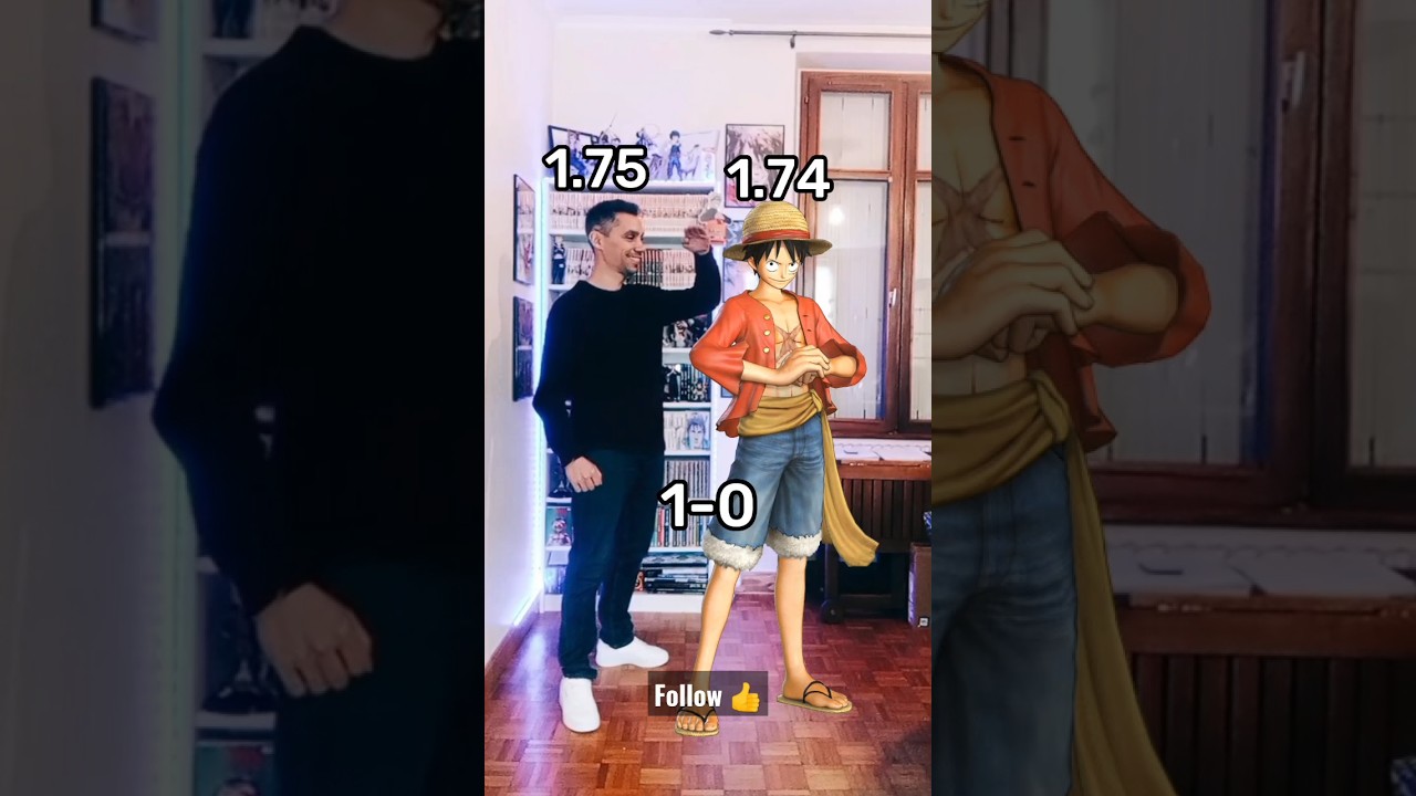 ME VS MUGIWARA ONE PIECE Height