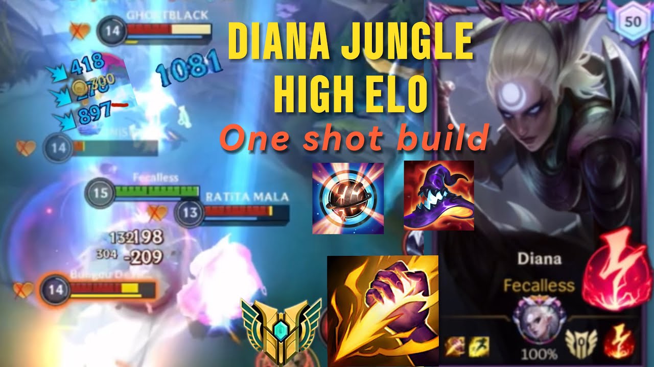 Playing Diana Jungle in Master Elo | Wild Rift Diana Jungle Full Gameplay | Season 12 new build