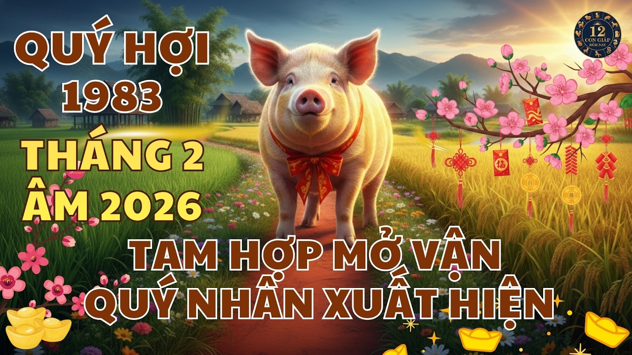 🐷 Quý Hợi 1983 Tháng 2 Âm 2026: Tam Hợp Mở Vận – Quý Nhân Xuất Hiện, Tiền Bạc Đổi Chiều #QuyHoi1983