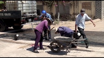 Chương trình demo thí điểm vật liệu Carboncor Asphalt trên mặt đường BTXM, Tô Hiệu, Bình Định