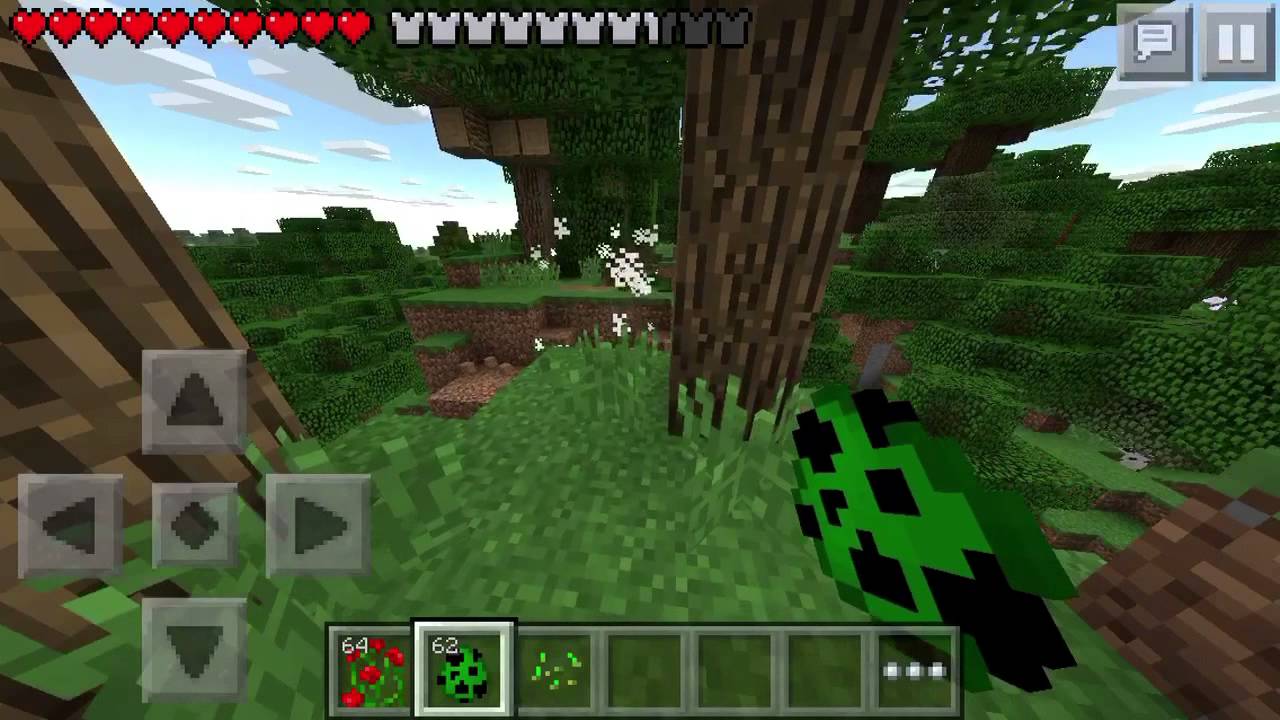 Minecraft PE: Invisible to Creepers! Unknown Feature! [0.10.4] - YouTube