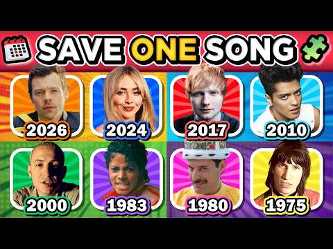 Save One Song Per Year ✨🎵 Most Popular 6 Songs Each Year 1975 - 2026 | Music Quiz 2026