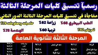 كليات الدور الثاني 2021,الاماكن الشاغرة في الكليات والمعاهد المتاحة للمرحلة الثالثة الدور الثاني2021