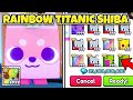 Insane offers for rainbow titanic shiba in pet simulator 99