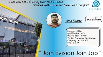 Congrats, Amit | Supaul | Salary 3 LPA | Got selected in " ACCENTURE "  as Associate System Engineer