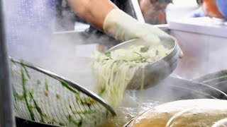 Korean street food  Korean Style Pasta Soup