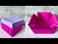 ORIGAMI BOX | Paper craft DIY gift box Cardboard box Gifts ideas Mothers  day gift Valentine’s Day