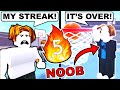 I WENT UNDERCOVER AS A NOOB AND ENDED STREAKS IN HOOPZ! (ROBLOX)