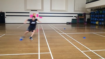 Box Drill 1 - Sprint-Shuffle-Backpedal-Shuffle