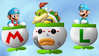 Мульт New Super Mario Bros Series All Bowser Jr Bosses No Damage