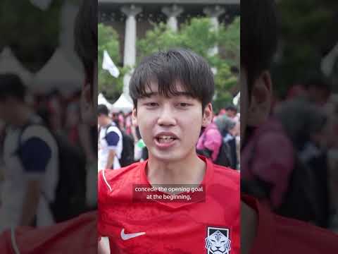 South Korea fans celebrate World Cup win against Czech Republic