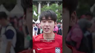 South Korea fans celebrate World Cup win against Czech Republic
