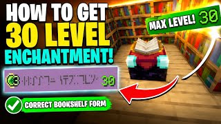🔥 How to Get Level 30 Enchantments in Minecraft | Correct Bookshelf Setup (2026) #minecraft 