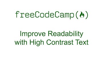 Improve Readability with High Contrast Text - Free Code Camp