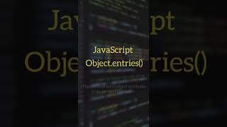 Convert Object attributes to an array | JavaScript ES2017 #shorts