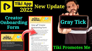 Tiki apps Gray creator onboarding form | Tiki apps new updates