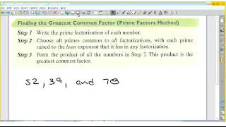 MTH 151 Class 23 - Chapter 5 Section 4 - Greatest Common Factor and Least Common Multiple