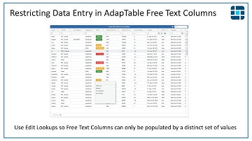 Restricting Data Entry in Free Text Columns