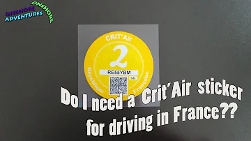 Which cities in France need a crit air sticker?