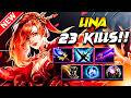 DOTA 2 LINA Gameplay | 23 Kills!! Lina Dota 2 Gameplay | LINA Carry Build Pro Gameplay 7.40