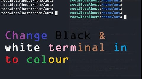 How to change black & white root terminal in to colour  | Kali Linux 2020 |