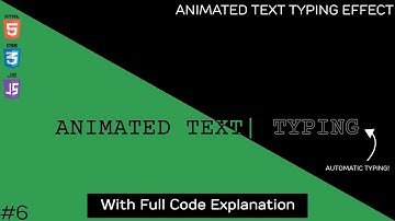 Animated Typewriter Effect | JavaScript Tutorial