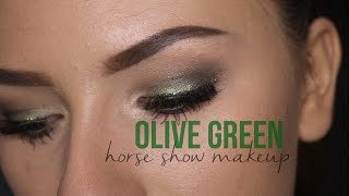 Olive Green/Gold Horse Show Makeup